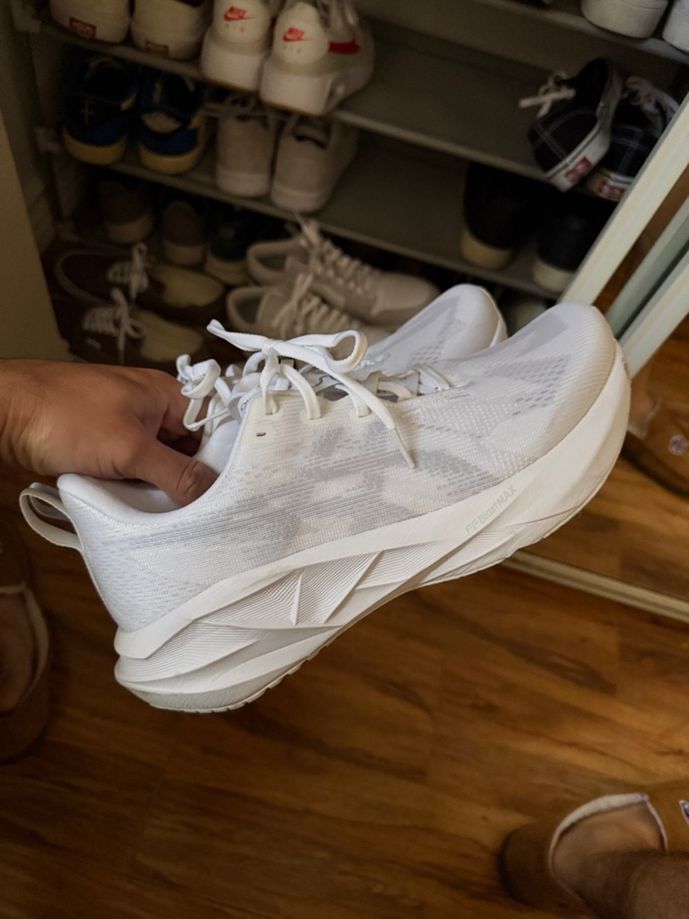 Asics White Athletic Running Shoes